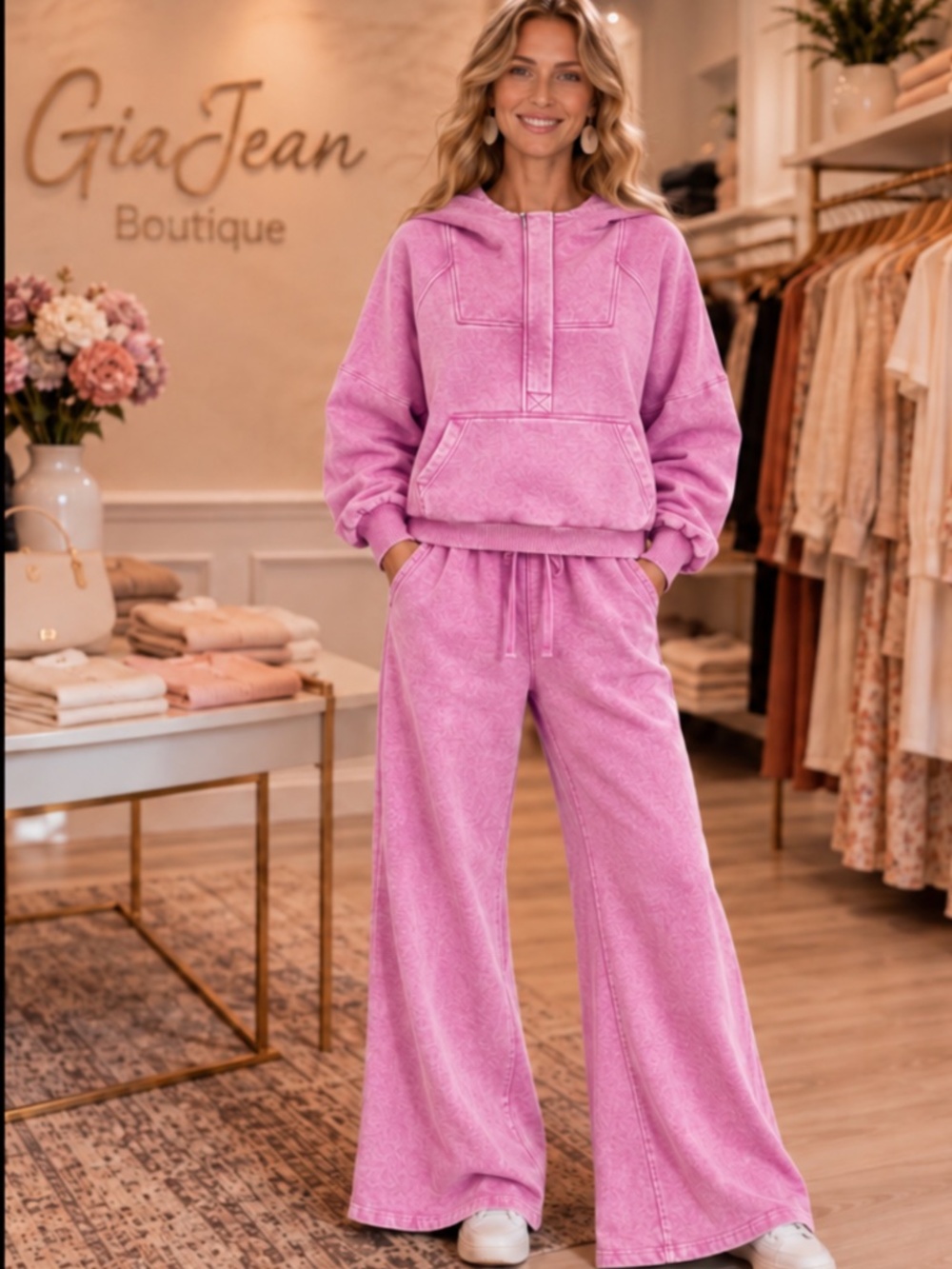 ❤️ ZENANA “ BABS 2 “ ZENANA TWO PIECE ACID WASH SWEAT SUIT HOODIE SET